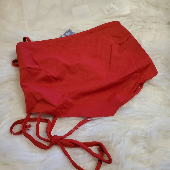 Toluca Swim Gwynne Lace-up Bandana Top - Berry - Picture 9 of 11